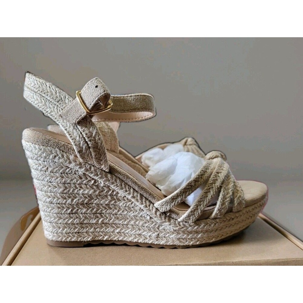 Braided Espadrille Wedge Sandals Size 8 NIB New in Box